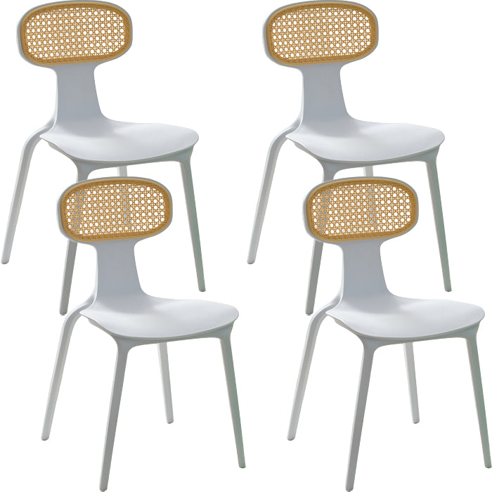 Zeitgenössischer Innenplastikkönig Louis Back Ess -Seitenstuhl