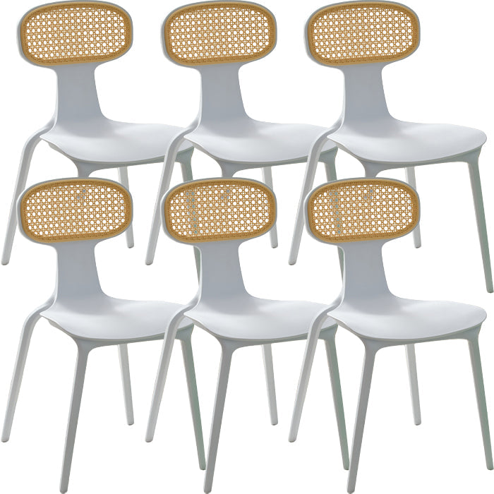 Zeitgenössischer Innenplastikkönig Louis Back Ess -Seitenstuhl