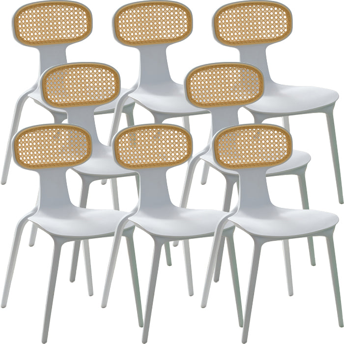 Zeitgenössischer Innenplastikkönig Louis Back Ess -Seitenstuhl