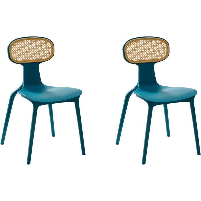 Zeitgenössischer Innenplastikkönig Louis Back Ess -Seitenstuhl