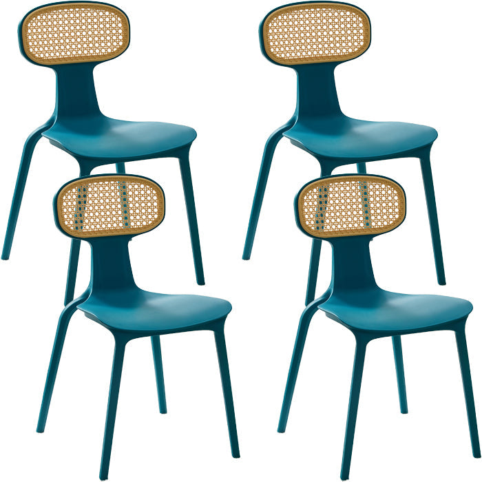 Zeitgenössischer Innenplastikkönig Louis Back Ess -Seitenstuhl