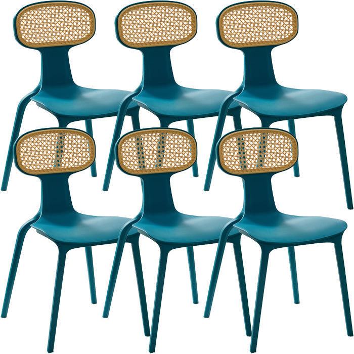 Zeitgenössischer Innenplastikkönig Louis Back Ess -Seitenstuhl