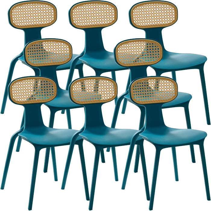 Zeitgenössischer Innenplastikkönig Louis Back Ess -Seitenstuhl