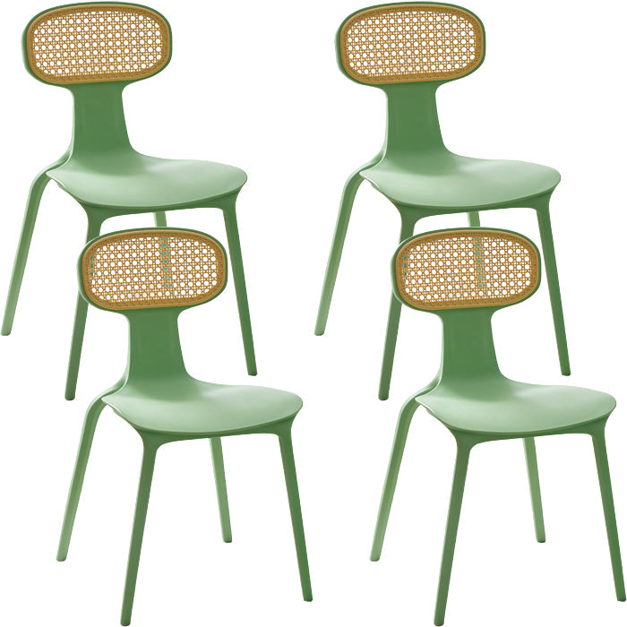 Zeitgenössischer Innenplastikkönig Louis Back Ess -Seitenstuhl