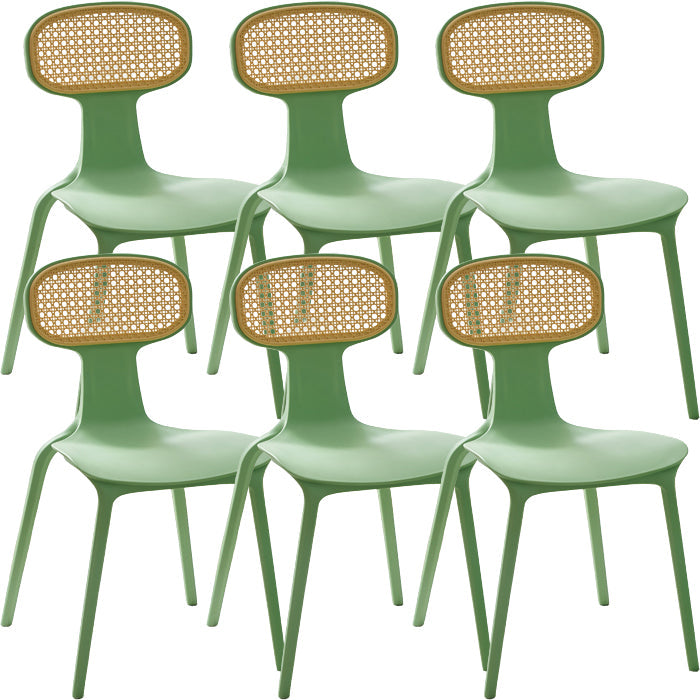 Zeitgenössischer Innenplastikkönig Louis Back Ess -Seitenstuhl