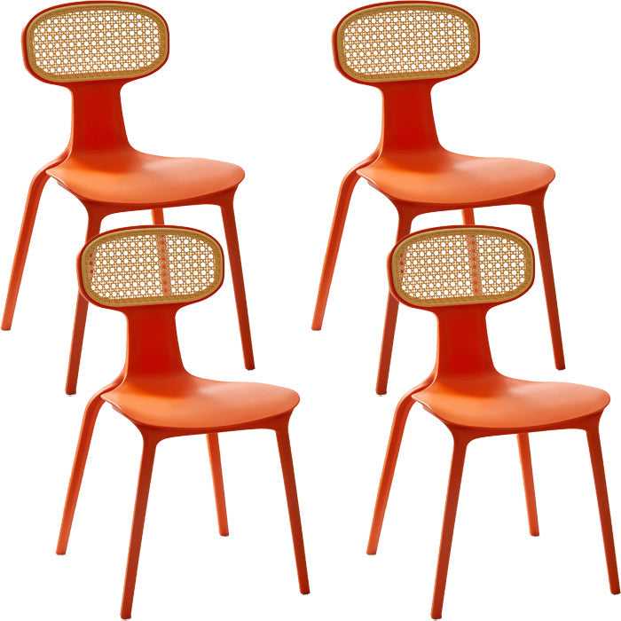 Zeitgenössischer Innenplastikkönig Louis Back Ess -Seitenstuhl