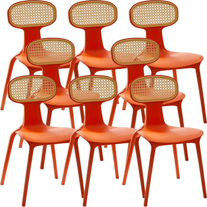 Zeitgenössischer Innenplastikkönig Louis Back Ess -Seitenstuhl