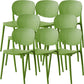 Contemporary Style Open Back Plastic Home Use Dining Side Chair Green 8 Piece Set Clearhalo 'Dining Chairs' 'Dining Tables & Seating' 'dining_chair' 'furn' 'furn_dining_chair' 'Furniture' 'Kitchen & Dining Furniture' 7686402