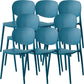 Contemporary Style Open Back Plastic Home Use Dining Side Chair Dark Blue 8 Piece Set Clearhalo 'Dining Chairs' 'Dining Tables & Seating' 'dining_chair' 'furn' 'furn_dining_chair' 'Furniture' 'Kitchen & Dining Furniture' 7686404