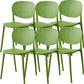 Contemporary Style Open Back Plastic Home Use Dining Side Chair Green 6 Piece Set Clearhalo 'Dining Chairs' 'Dining Tables & Seating' 'dining_chair' 'furn' 'furn_dining_chair' 'Furniture' 'Kitchen & Dining Furniture' 7686408