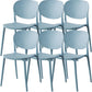 Contemporary Style Open Back Plastic Home Use Dining Side Chair Light Blue 6 Piece Set Clearhalo 'Dining Chairs' 'Dining Tables & Seating' 'dining_chair' 'furn' 'furn_dining_chair' 'Furniture' 'Kitchen & Dining Furniture' 7686410