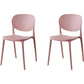 Contemporary Style Open Back Plastic Home Use Dining Side Chair Pink 2 Piece Set Clearhalo 'Dining Chairs' 'Dining Tables & Seating' 'dining_chair' 'furn' 'furn_dining_chair' 'Furniture' 'Kitchen & Dining Furniture' 7686413