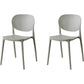 Contemporary Style Open Back Plastic Home Use Dining Side Chair Light Gray 2 Piece Set Clearhalo 'Dining Chairs' 'Dining Tables & Seating' 'dining_chair' 'furn' 'furn_dining_chair' 'Furniture' 'Kitchen & Dining Furniture' 7686419