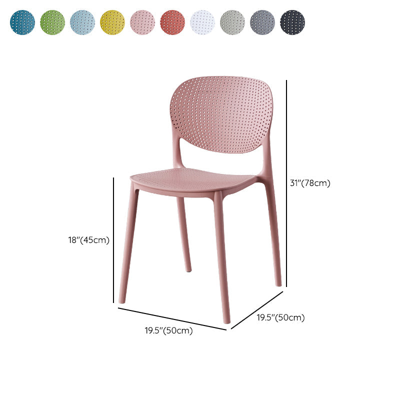 Contemporary Style Open Back Plastic Home Use Dining Side Chair Clearhalo 'Dining Chairs' 'Dining Tables & Seating' 'dining_chair' 'furn' 'furn_dining_chair' 'Furniture' 'Kitchen & Dining Furniture' 7686425