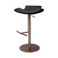 Contemporary Adjustable Backless Counter High Stool with Leather Cushion Gold Black 1 Piece Clearhalo 'Bar Furniture' 'Bar Stools' 'bar_stools' 'furn' 'furn_bar_stools' 'Furniture' 'Kitchen & Dining Furniture' 7686427