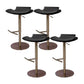 Contemporary Adjustable Backless Counter High Stool with Leather Cushion Gold Black 4 Piece Set Clearhalo 'Bar Furniture' 'Bar Stools' 'bar_stools' 'furn' 'furn_bar_stools' 'Furniture' 'Kitchen & Dining Furniture' 7686431