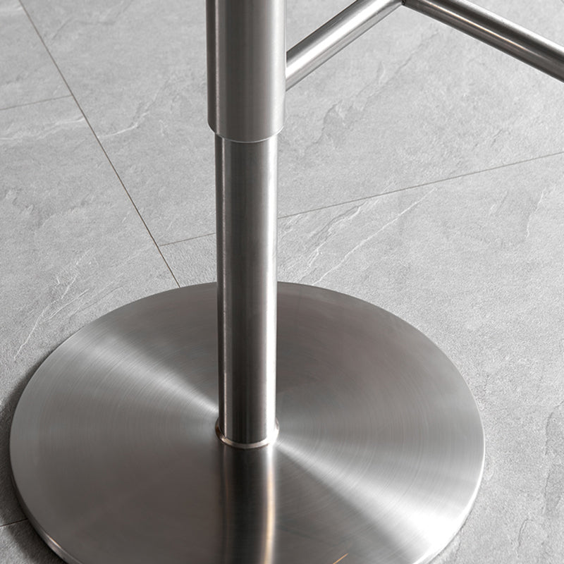 Contemporary Adjustable Backless Counter High Stool with Leather Cushion Clearhalo 'Bar Furniture' 'Bar Stools' 'bar_stools' 'furn' 'furn_bar_stools' 'Furniture' 'Kitchen & Dining Furniture' 7686438