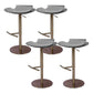 Contemporary Adjustable Backless Counter High Stool with Leather Cushion Gold Gray 4 Piece Set Clearhalo 'Bar Furniture' 'Bar Stools' 'bar_stools' 'furn' 'furn_bar_stools' 'Furniture' 'Kitchen & Dining Furniture' 7686441