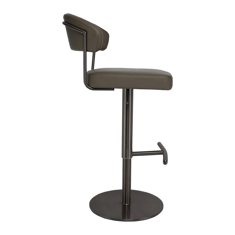 Sgabello alto sgabocale regolabile in stile moderno con cuscino in pelle