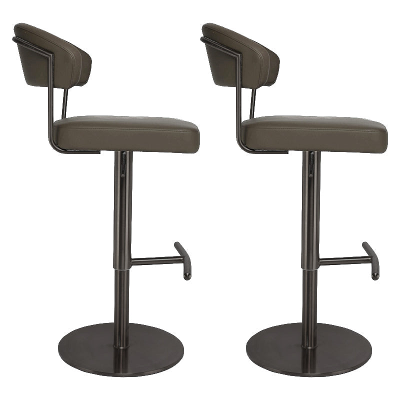 Sgabello alto sgabocale regolabile in stile moderno con cuscino in pelle