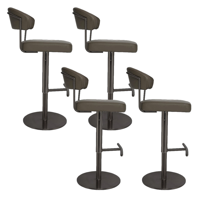 Sgabello alto sgabocale regolabile in stile moderno con cuscino in pelle