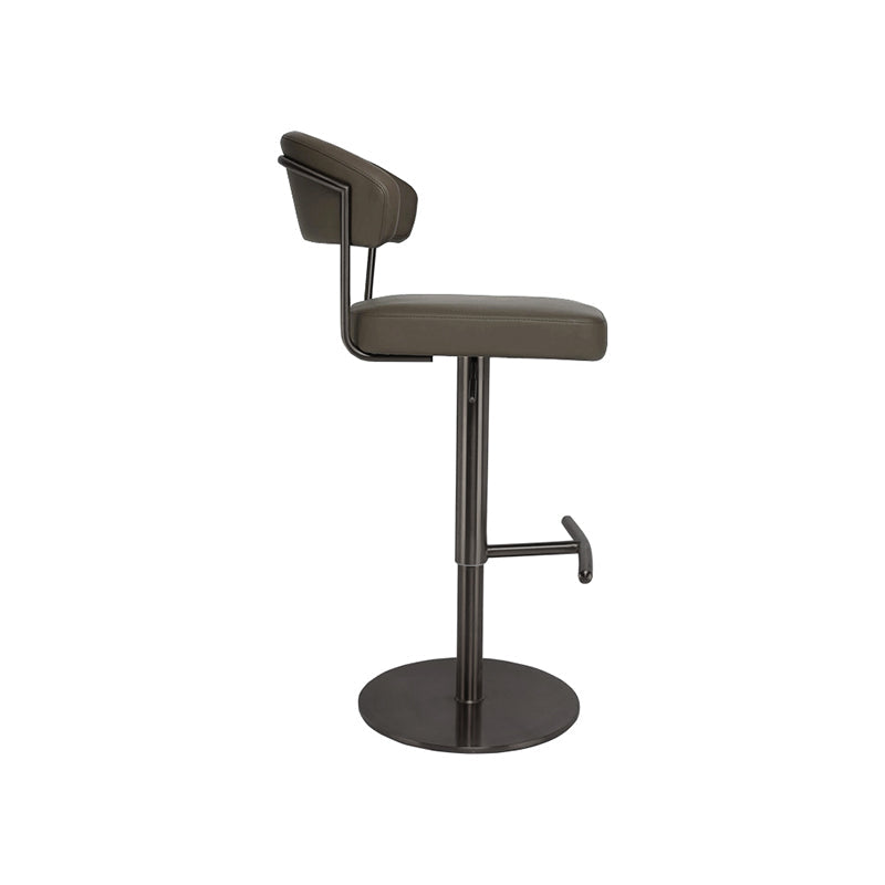 Sgabello alto sgabocale regolabile in stile moderno con cuscino in pelle