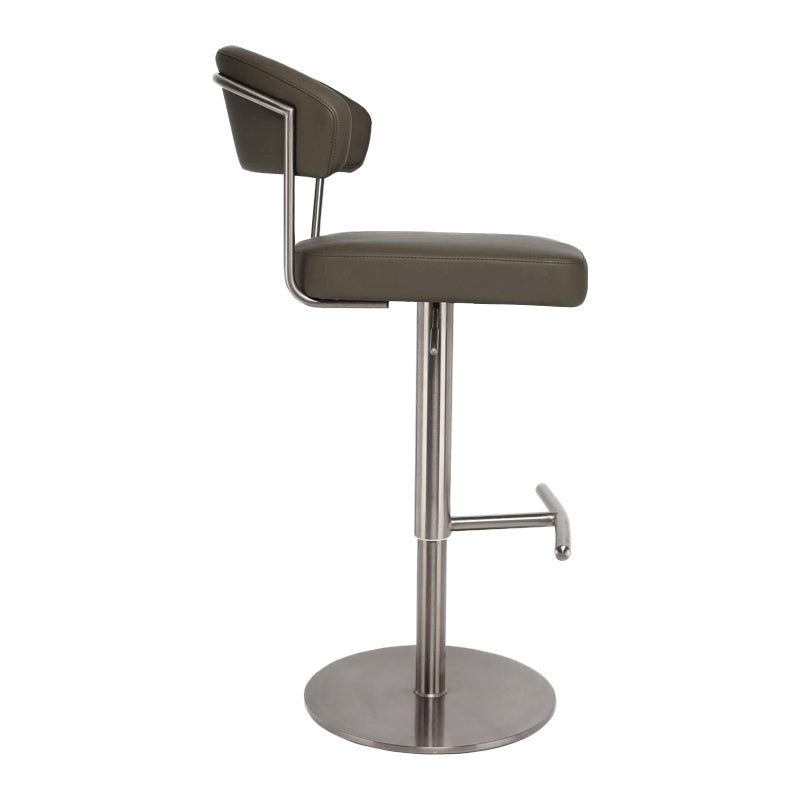 Sgabello alto sgabocale regolabile in stile moderno con cuscino in pelle