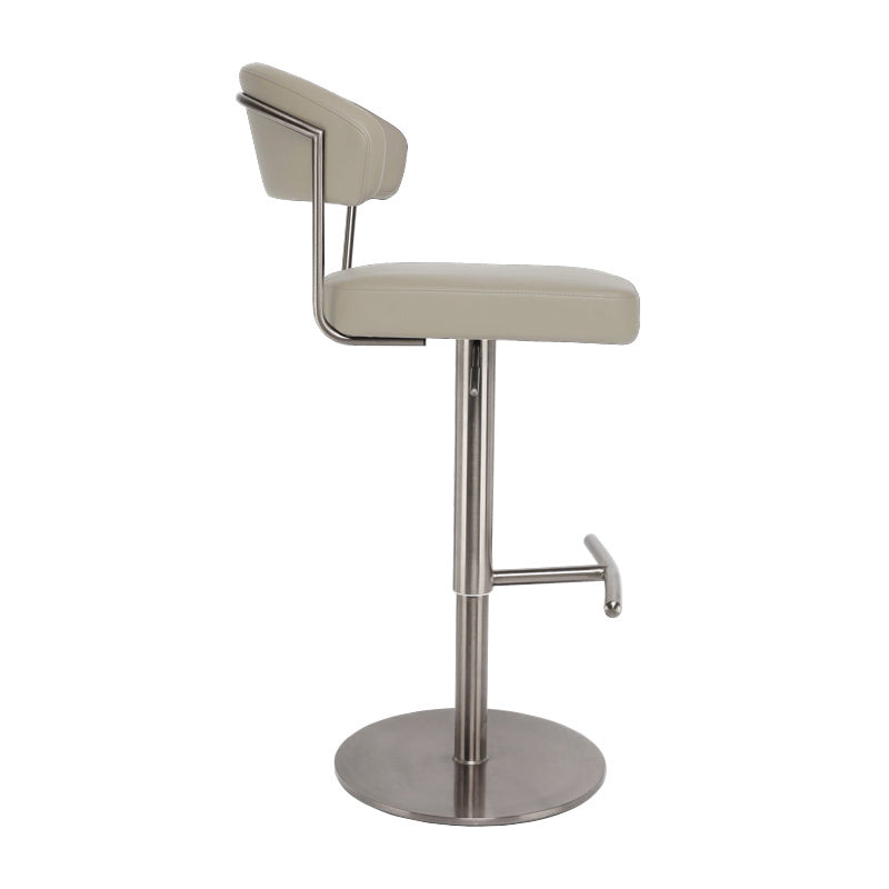 Sgabello alto sgabocale regolabile in stile moderno con cuscino in pelle