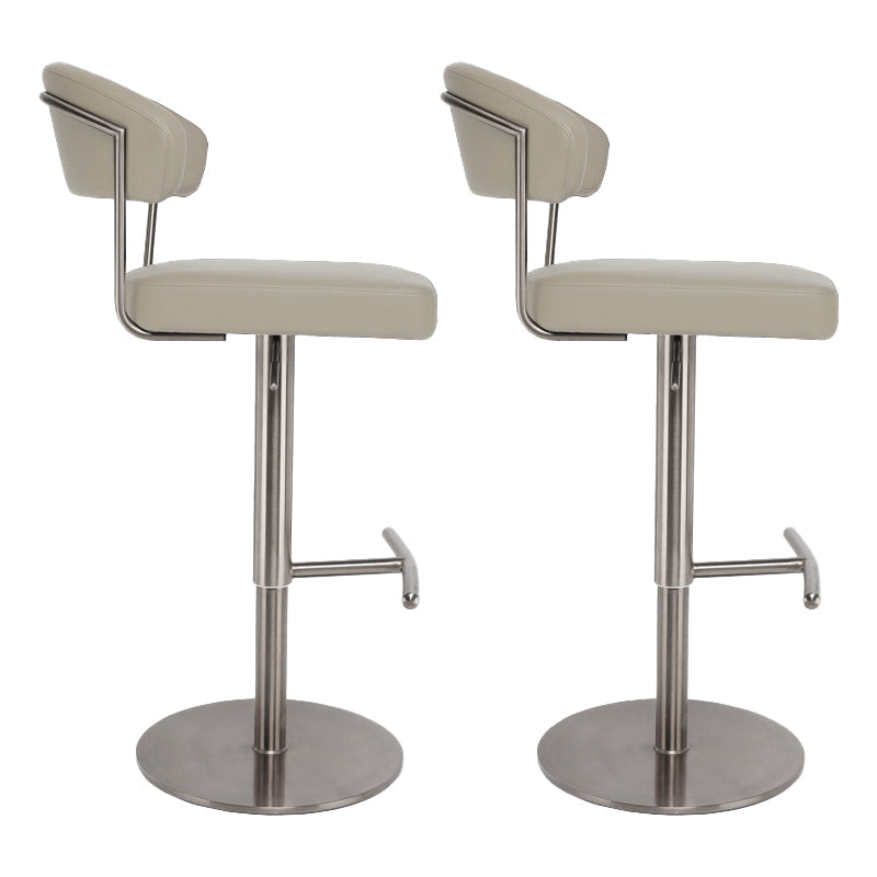 Sgabello alto sgabocale regolabile in stile moderno con cuscino in pelle