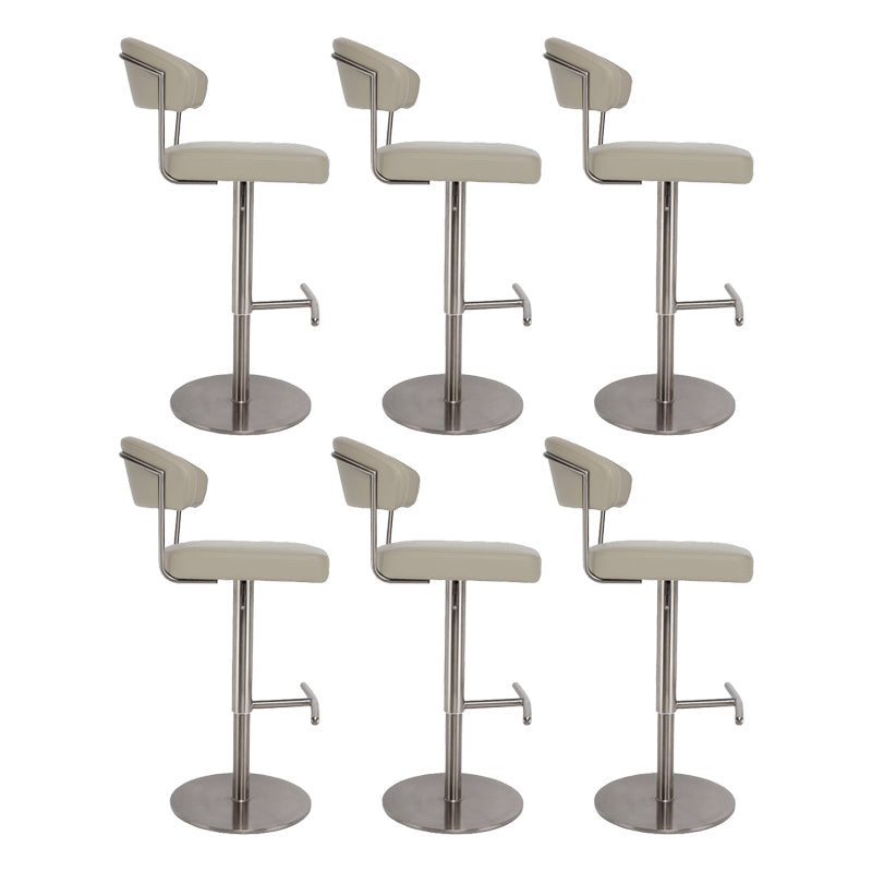 Sgabello alto sgabocale regolabile in stile moderno con cuscino in pelle