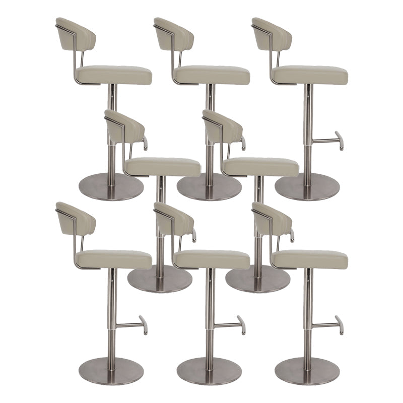 Sgabello alto sgabocale regolabile in stile moderno con cuscino in pelle