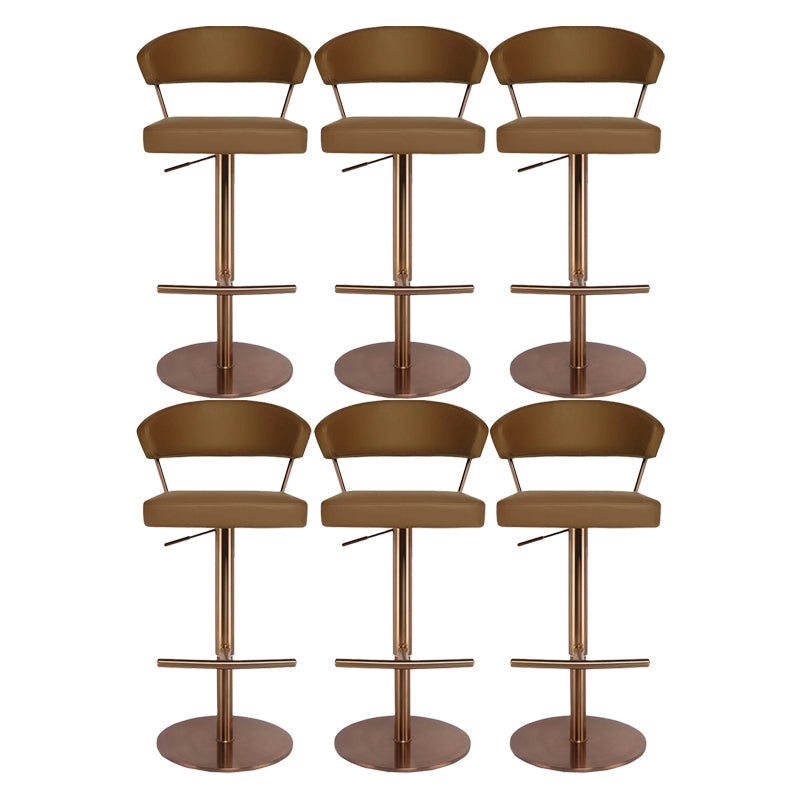 Sgabello alto sgabocale regolabile in stile moderno con cuscino in pelle