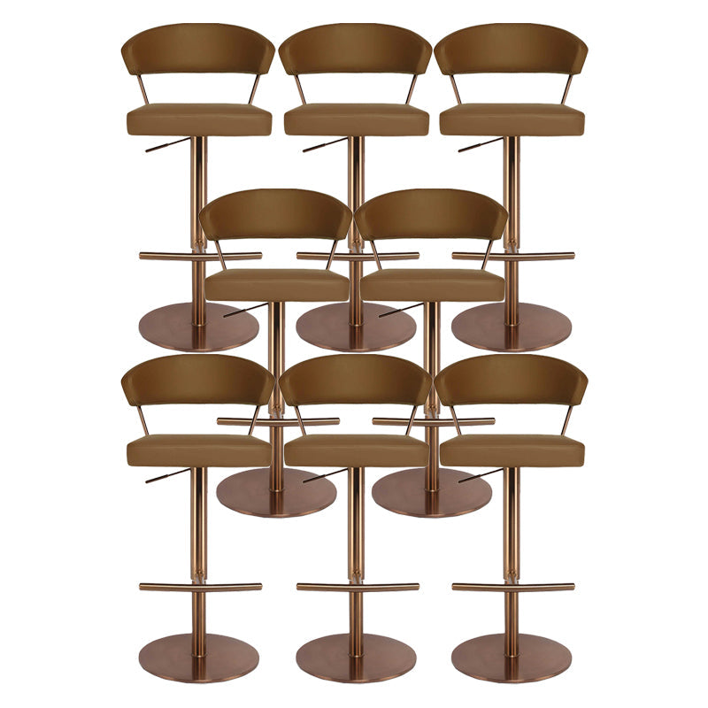 Sgabello alto sgabocale regolabile in stile moderno con cuscino in pelle