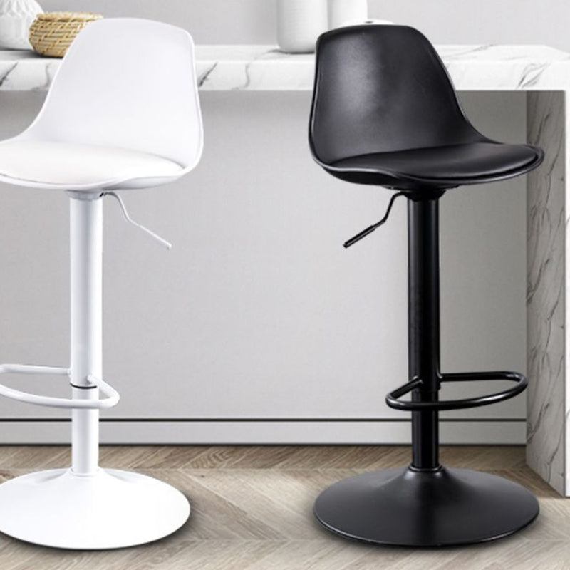 Sgabello da bar senza braccio girevole moderno ad altezza regolabile con poggiapiedi