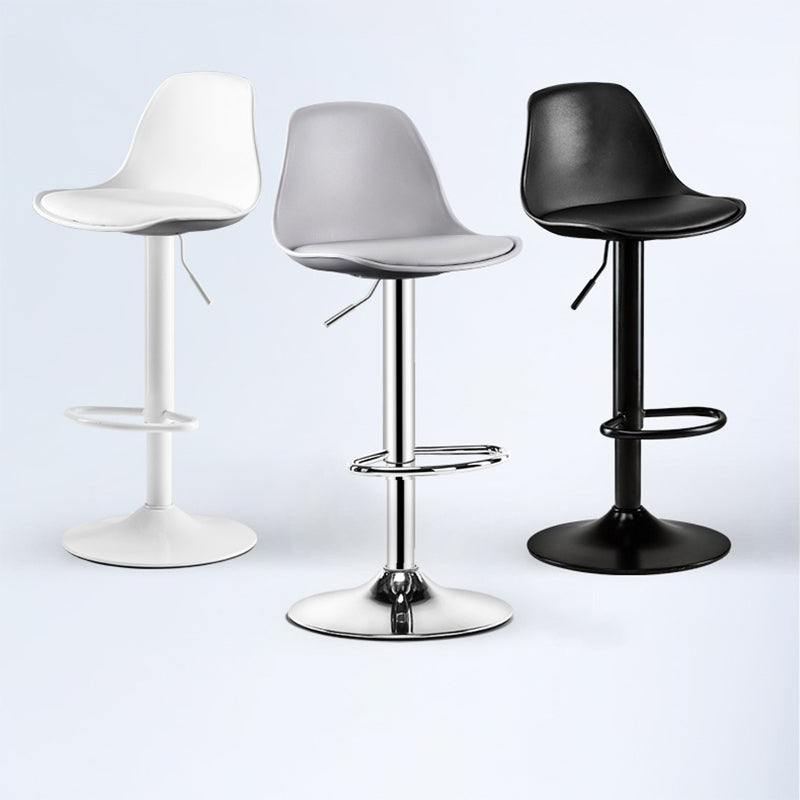 Sgabello da bar senza braccio girevole moderno ad altezza regolabile con poggiapiedi