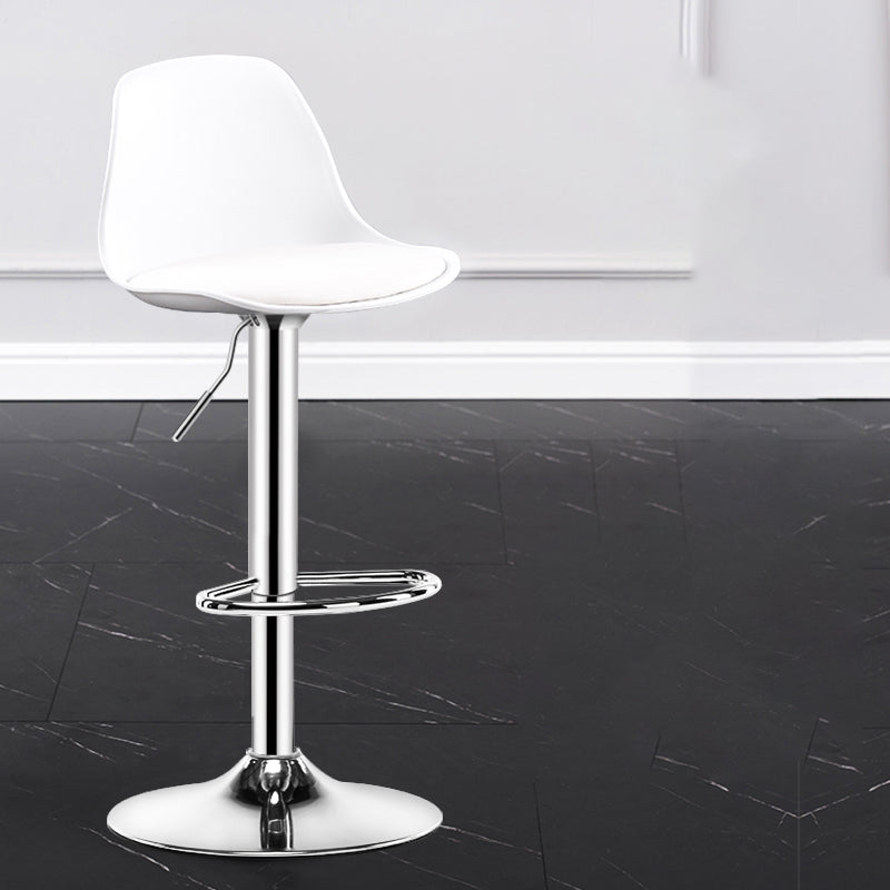Sgabello da bar senza braccio girevole moderno ad altezza regolabile con poggiapiedi