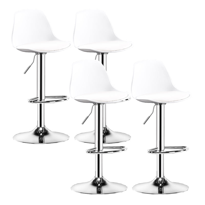 Sgabello da bar senza braccio girevole moderno ad altezza regolabile con poggiapiedi