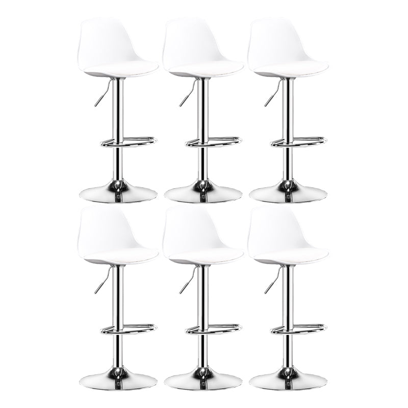 Sgabello da bar senza braccio girevole moderno ad altezza regolabile con poggiapiedi