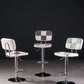 Modern Adjustable Backrest Counter High Stool with Leather Cushion