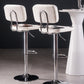 Modern Adjustable Backrest Counter High Stool with Leather Cushion