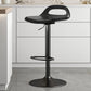 Modern Adjustable Height Swivel Low Back Bar Stool with Footrest