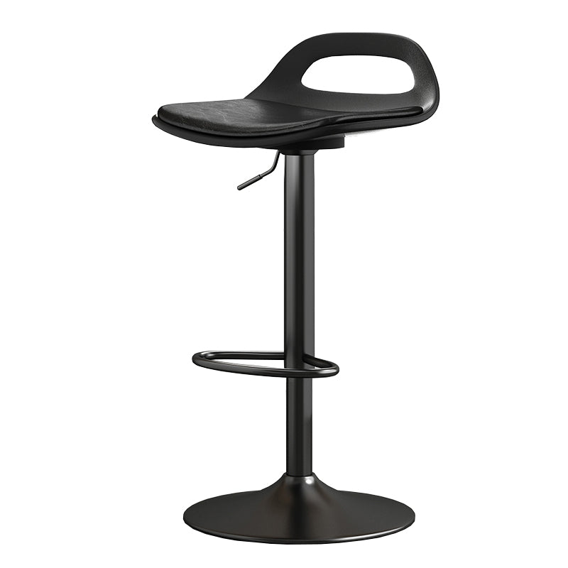 Modern Adjustable Height Swivel Low Back Bar Stool with Footrest