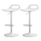 Modern Adjustable Height Swivel Low Back Bar Stool with Footrest