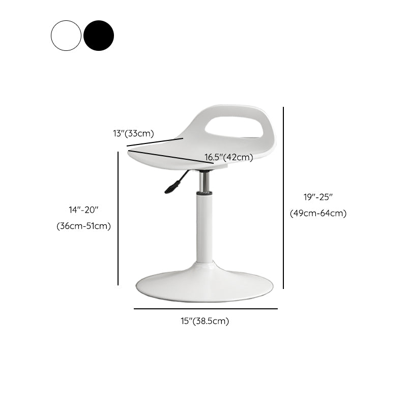 Modern Adjustable Height Swivel Low Back Bar Stool with Footrest Clearhalo 'Bar Furniture' 'Bar Stools' 'bar_stools' 'furn' 'furn_bar_stools' 'Furniture' 'Kitchen & Dining Furniture' 7686654