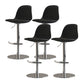 Modern Adjustable Height Swivel Low Back Bar Stool with Metal Base