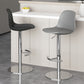 Modern Adjustable Height Swivel Low Back Bar Stool with Metal Base