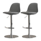 Modern Adjustable Height Swivel Low Back Bar Stool with Metal Base