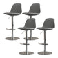 Modern Adjustable Height Swivel Low Back Bar Stool with Metal Base