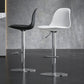 Modern Adjustable Height Swivel Low Back Bar Stool with Metal Base