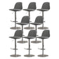 Modern Adjustable Height Swivel Low Back Bar Stool with Metal Base